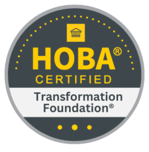 HOBA Certified Foundation Badge HOBA Certified Business Transformation Foundation Badge for delivering organizational change