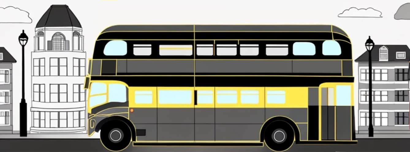 HOBA Double Decker Bus - Transport Network HOBA double decker bus representing business transformation for transport and logistics networks