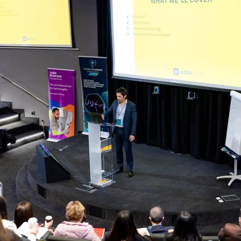 HOBA Tech CEO Heath Gascoigne-Key Note Presentation-Future of Business Conference-Stage-5
