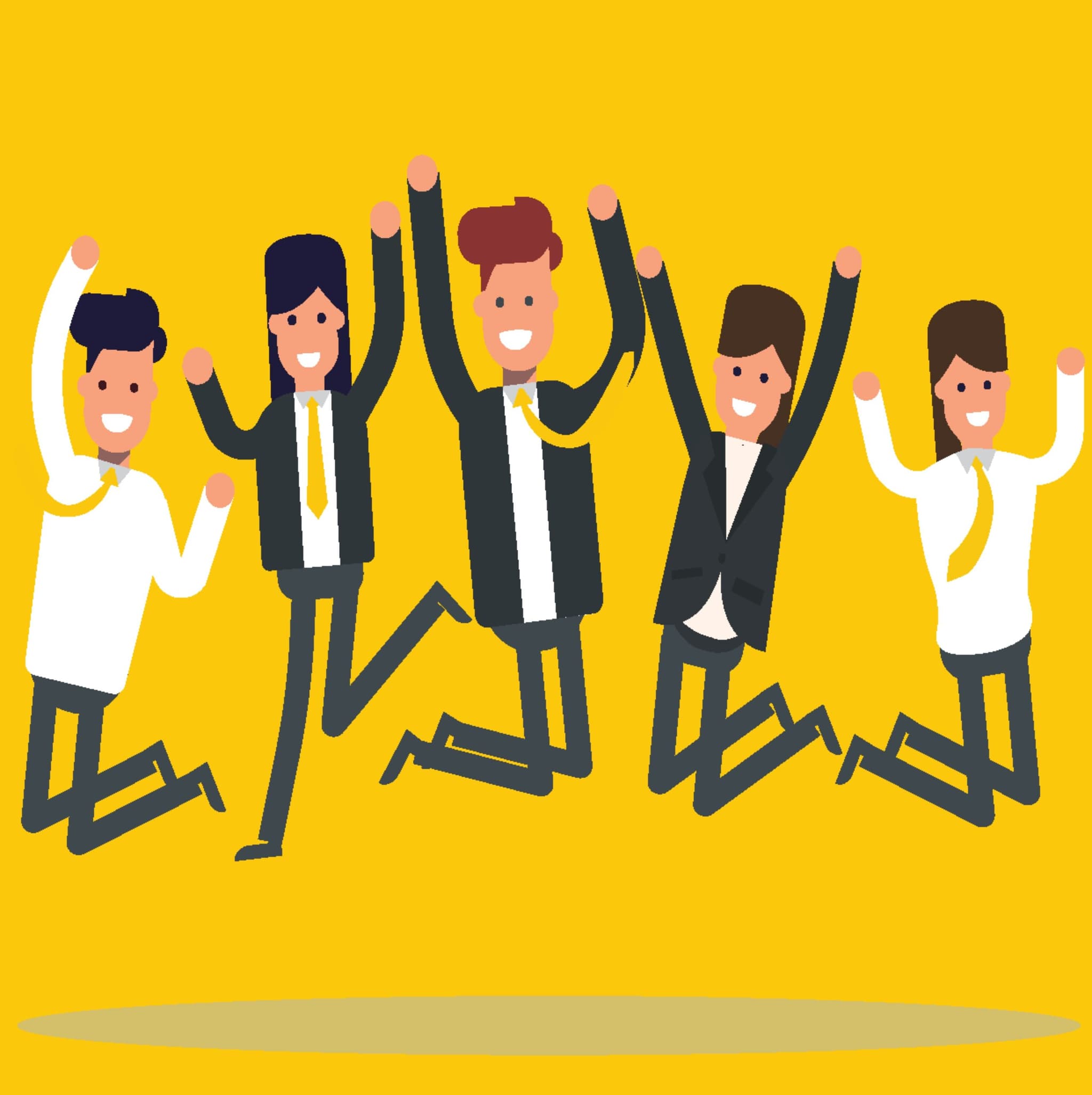 Happy and productive team members benefiting from cost-effective business transformation strategies.