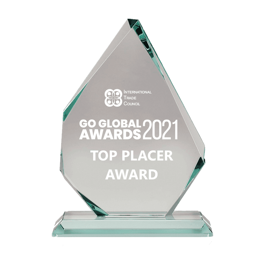 Winner of International Trade Council Top Placer for Go Global Award 2021 Winner of International Trade Council Top Placer for Go Global Award 2021