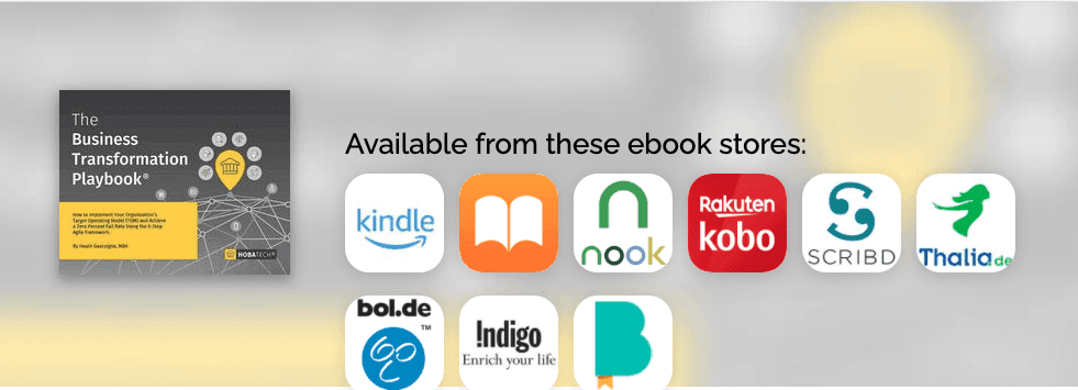The Business Transformation Playbook-Now Available from these Ebook Stores