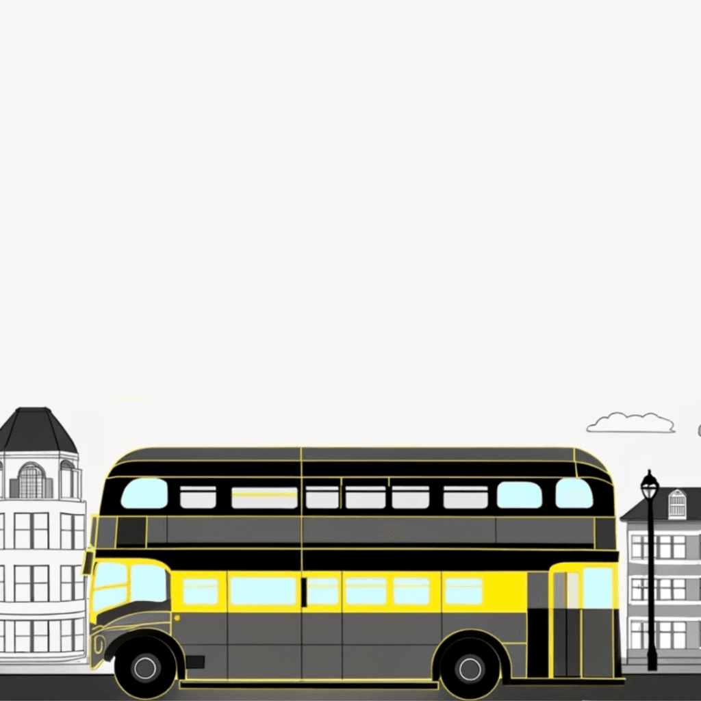 Double decker transport bus representing HOBA application in transportation Double decker transport bus representing HOBA application in transportation