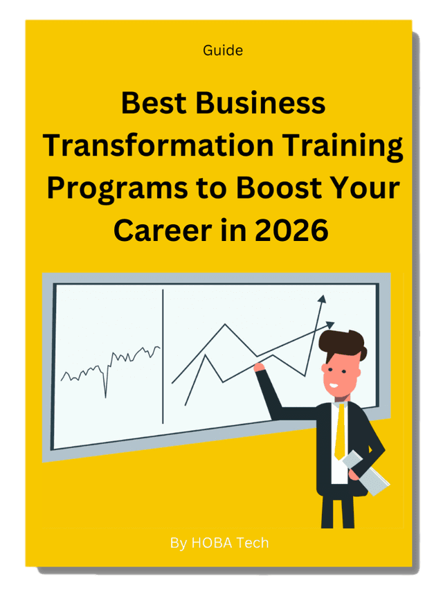 2026 Business Transformation Programs Guide Best Business Transformation Training Programs for 2026 Guide cover featuring Getting Started with HOBA®