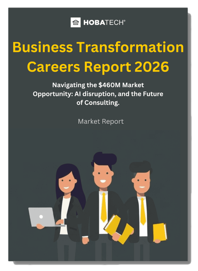 Business Transformation Careers Report 2026 showing salary insights, consulting opportunities, and transformation industry growth trends.