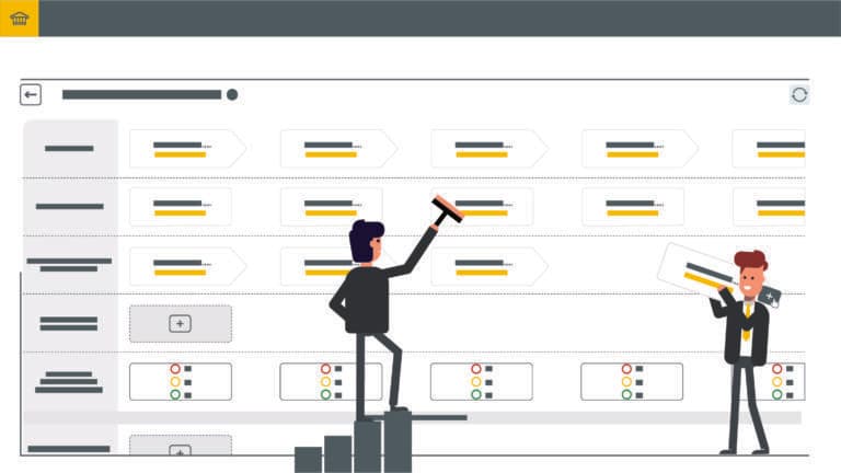 Business architecture software interface HOBA Pro platform interface showing business architecture layers